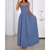 imageBTFBM Women Summer Square Neck Maxi Dress Spring 2026 Elegant Classy Sleeveless Formal Wedding Guest Cocktail DressesDusty Blue