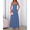 imageBTFBM Women Summer Square Neck Maxi Dress Spring 2026 Elegant Classy Sleeveless Formal Wedding Guest Cocktail DressesDusty Blue