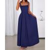imageBTFBM Women Summer Square Neck Maxi Dress Spring 2026 Elegant Classy Sleeveless Formal Wedding Guest Cocktail DressesNavy Blue