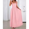 imageBTFBM Women Summer Square Neck Maxi Dress Spring 2026 Elegant Classy Sleeveless Formal Wedding Guest Cocktail DressesPink