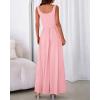 imageBTFBM Women Summer Square Neck Maxi Dress Spring 2026 Elegant Classy Sleeveless Formal Wedding Guest Cocktail DressesPink