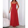 imageBTFBM Women Summer Square Neck Maxi Dress Spring 2026 Elegant Classy Sleeveless Formal Wedding Guest Cocktail DressesRed
