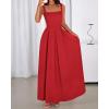 imageBTFBM Women Summer Square Neck Maxi Dress Spring 2026 Elegant Classy Sleeveless Formal Wedding Guest Cocktail DressesRed