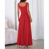 imageBTFBM Women Summer Square Neck Maxi Dress Spring 2026 Elegant Classy Sleeveless Formal Wedding Guest Cocktail DressesRed