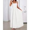 imageBTFBM Women Summer Square Neck Maxi Dress Spring 2026 Elegant Classy Sleeveless Formal Wedding Guest Cocktail DressesWhite