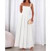 imageBTFBM Women Summer Square Neck Maxi Dress Spring 2026 Elegant Classy Sleeveless Formal Wedding Guest Cocktail DressesWhite