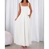 imageBTFBM Women Summer Square Neck Maxi Dress Spring 2026 Elegant Classy Sleeveless Formal Wedding Guest Cocktail DressesWhite