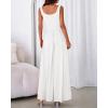 imageBTFBM Women Summer Square Neck Maxi Dress Spring 2026 Elegant Classy Sleeveless Formal Wedding Guest Cocktail DressesWhite