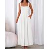 imageBTFBM Women Summer Square Neck Maxi Dress Spring 2026 Elegant Classy Sleeveless Formal Wedding Guest Cocktail DressesWhite