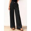 imageBTFBM Women Wide Leg Pants High Waisted Spring 2026 Business Casual Outfits Slacks Trousers Dressy Palazzo Pants PocketsBlack