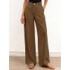 imageBTFBM Women Wide Leg Pants High Waisted Spring 2026 Business Casual Outfits Slacks Trousers Dressy Palazzo Pants PocketsBrown