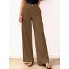 imageBTFBM Women Wide Leg Pants High Waisted Spring 2026 Business Casual Outfits Slacks Trousers Dressy Palazzo Pants PocketsBrown
