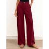 imageBTFBM Women Wide Leg Pants High Waisted Spring 2026 Business Casual Outfits Slacks Trousers Dressy Palazzo Pants PocketsBurgundy