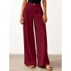 imageBTFBM Women Wide Leg Pants High Waisted Spring 2026 Business Casual Outfits Slacks Trousers Dressy Palazzo Pants PocketsBurgundy