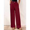 imageBTFBM Women Wide Leg Pants High Waisted Spring 2026 Business Casual Outfits Slacks Trousers Dressy Palazzo Pants PocketsBurgundy