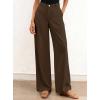 imageBTFBM Women Wide Leg Pants High Waisted Spring 2026 Business Casual Outfits Slacks Trousers Dressy Palazzo Pants PocketsCoffee