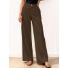 imageBTFBM Women Wide Leg Pants High Waisted Spring 2026 Business Casual Outfits Slacks Trousers Dressy Palazzo Pants PocketsCoffee