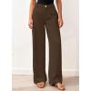imageBTFBM Women Wide Leg Pants High Waisted Spring 2026 Business Casual Outfits Slacks Trousers Dressy Palazzo Pants PocketsCoffee