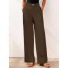 imageBTFBM Women Wide Leg Pants High Waisted Spring 2026 Business Casual Outfits Slacks Trousers Dressy Palazzo Pants PocketsCoffee