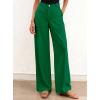 imageBTFBM Women Wide Leg Pants High Waisted Spring 2026 Business Casual Outfits Slacks Trousers Dressy Palazzo Pants PocketsGreen