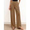 imageBTFBM Women Wide Leg Pants High Waisted Spring 2026 Business Casual Outfits Slacks Trousers Dressy Palazzo Pants PocketsKhaki