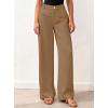 imageBTFBM Women Wide Leg Pants High Waisted Spring 2026 Business Casual Outfits Slacks Trousers Dressy Palazzo Pants PocketsKhaki
