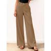 imageBTFBM Women Wide Leg Pants High Waisted Spring 2026 Business Casual Outfits Slacks Trousers Dressy Palazzo Pants PocketsKhaki