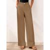 imageBTFBM Women Wide Leg Pants High Waisted Spring 2026 Business Casual Outfits Slacks Trousers Dressy Palazzo Pants PocketsKhaki