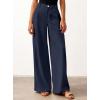 imageBTFBM Women Wide Leg Pants High Waisted Spring 2026 Business Casual Outfits Slacks Trousers Dressy Palazzo Pants PocketsNavy Blue