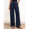 imageBTFBM Women Wide Leg Pants High Waisted Spring 2026 Business Casual Outfits Slacks Trousers Dressy Palazzo Pants PocketsNavy Blue