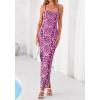 imageBTFBM Womens Maxi Dress 2026 Spring Floral Sexy Spaghetti Straps Sleeveless Bodycon Summer Beach Wedding Guest DressesDark Purple Print