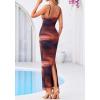 imageBTFBM Womens Maxi Dress 2026 Spring Floral Sexy Spaghetti Straps Sleeveless Bodycon Summer Beach Wedding Guest DressesDark Red Print