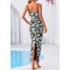 imageBTFBM Womens Maxi Dress 2026 Spring Floral Sexy Spaghetti Straps Sleeveless Bodycon Summer Beach Wedding Guest DressesFloral Blue