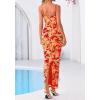 imageBTFBM Womens Maxi Dress 2026 Spring Floral Sexy Spaghetti Straps Sleeveless Bodycon Summer Beach Wedding Guest DressesFloral Yellow Red