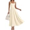imageBTFBM Women Summer Square Neck Maxi Dress Spring 2026 Elegant Classy Sleeveless Formal Wedding Guest Cocktail DressesApricot