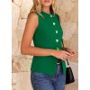 imageBTFBM Blazers for Women Vest Tops Business Casual Outfits Button Down Sleeveless Pockets Office Work Clothes Spring 2026Green