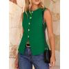 imageBTFBM Blazers for Women Vest Tops Business Casual Outfits Button Down Sleeveless Pockets Office Work Clothes Spring 2026Green