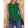 imageBTFBM Blazers for Women Vest Tops Business Casual Outfits Button Down Sleeveless Pockets Office Work Clothes Spring 2026Green