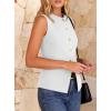 imageBTFBM Blazers for Women Vest Tops Business Casual Outfits Button Down Sleeveless Pockets Office Work Clothes Spring 2026White
