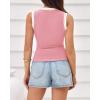 imageBTFBM Crew Neck Tank Top for Women Sleeveless Ribbed Contrasting Slim Fitted Y2k Casual Basic Shirts Spring Summer Tops 2026Pink