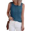imageBTFBM Crochet Tops for Women Sleeveless Knit Sweater Vest Tank Top Summer Spring 2026 Cover Ups Beach Vacation ClothesDusty Blue