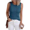 imageBTFBM Crochet Tops for Women Sleeveless Knit Sweater Vest Tank Top Summer Spring 2026 Cover Ups Beach Vacation ClothesDusty Blue