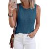 imageBTFBM Crochet Tops for Women Sleeveless Knit Sweater Vest Tank Top Summer Spring 2026 Cover Ups Beach Vacation ClothesDusty Blue
