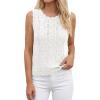 imageBTFBM Crochet Tops for Women Sleeveless Knit Sweater Vest Tank Top Summer Spring 2026 Cover Ups Beach Vacation ClothesWhite