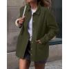 imageBTFBM Faux Suede Jacket Women Fall Fashion 2026 Leather Jackets Long Sleeve Button Down Winter Coats Shackets OuterwearArmy Green