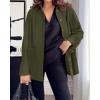 imageBTFBM Faux Suede Jacket Women Fall Fashion 2026 Leather Jackets Long Sleeve Button Down Winter Coats Shackets OuterwearArmy Green