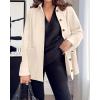 imageBTFBM Faux Suede Jacket Women Fall Fashion 2026 Leather Jackets Long Sleeve Button Down Winter Coats Shackets OuterwearBeige