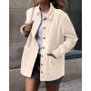 imageBTFBM Faux Suede Jacket Women Fall Fashion 2026 Leather Jackets Long Sleeve Button Down Winter Coats Shackets OuterwearBeige