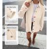 imageBTFBM Faux Suede Jacket Women Fall Fashion 2026 Leather Jackets Long Sleeve Button Down Winter Coats Shackets OuterwearBeige