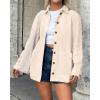 imageBTFBM Faux Suede Jacket Women Fall Fashion 2026 Leather Jackets Long Sleeve Button Down Winter Coats Shackets OuterwearBeige